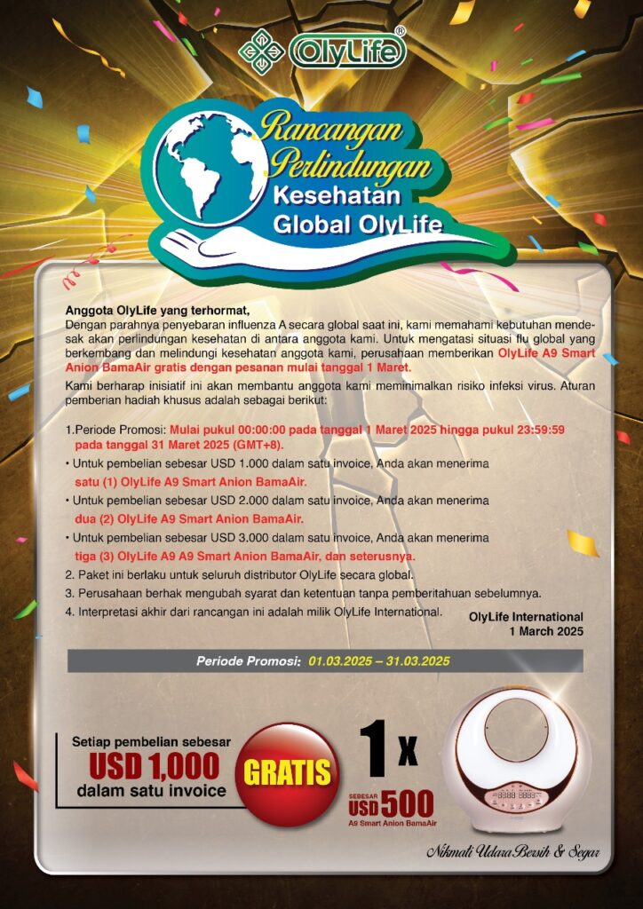 Promo Olylife Maret 2025 Free Bama Air 1 unit